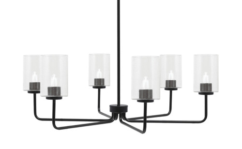 Toltec Lighting - 6206-MB-300 - Six Light Chandelier - Sandia - Matte Black
