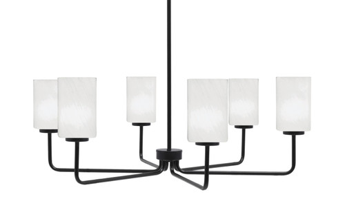 Toltec Lighting - 6206-MB-3001 - Six Light Chandelier - Sandia - Matte Black
