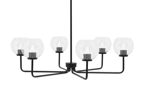 Toltec Lighting - 6206-MB-4100 - Six Light Chandelier - Sandia - Matte Black