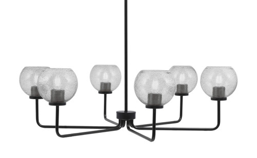 Toltec Lighting - 6206-MB-4102 - Six Light Chandelier - Sandia - Matte Black