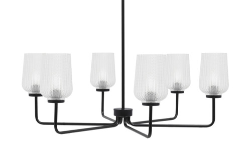 Toltec Lighting - 6206-MB-4250 - Six Light Chandelier - Sandia - Matte Black