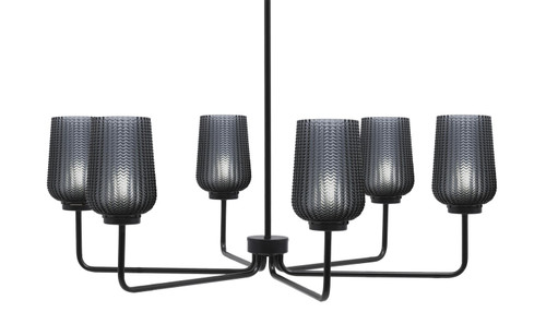 Toltec Lighting - 6206-MB-4252 - Six Light Chandelier - Sandia - Matte Black