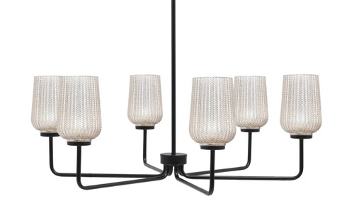 Toltec Lighting - 6206-MB-4253 - Six Light Chandelier - Sandia - Matte Black