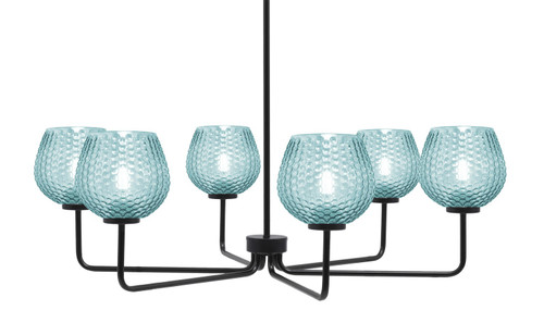Toltec Lighting - 6206-MB-4605 - Six Light Chandelier - Sandia - Matte Black