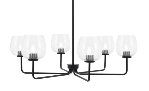Toltec Lighting - 6206-MB-4810 - Six Light Chandelier - Sandia - Matte Black