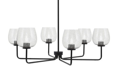 Toltec Lighting - 6206-MB-4812 - Six Light Chandelier - Sandia - Matte Black
