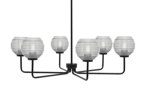 Toltec Lighting - 6206-MB-5110 - Six Light Chandelier - Sandia - Matte Black