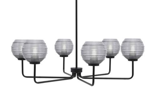 Toltec Lighting - 6206-MB-5112 - Six Light Chandelier - Sandia - Matte Black
