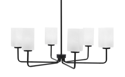 Toltec Lighting - 6206-MB-541 - Six Light Chandelier - Sandia - Matte Black