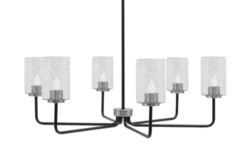 Toltec Lighting - 6206-MBGP-3002 - Six Light Chandelier - Sandia - Matte Black & Graphite