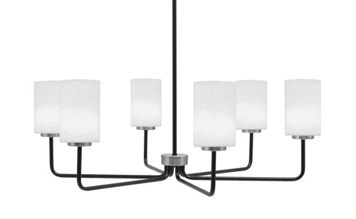 Toltec Lighting - 6206-MBGP-310 - Six Light Chandelier - Sandia - Matte Black & Graphite