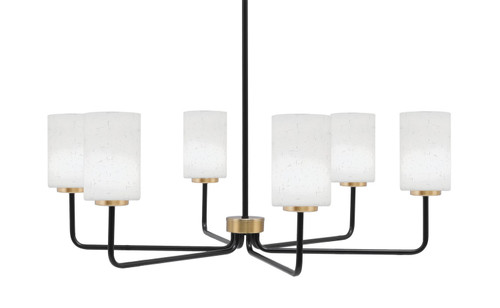 Toltec Lighting - 6206-MBNAB-310 - Six Light Chandelier - Sandia - Matte Black & New Age Brass