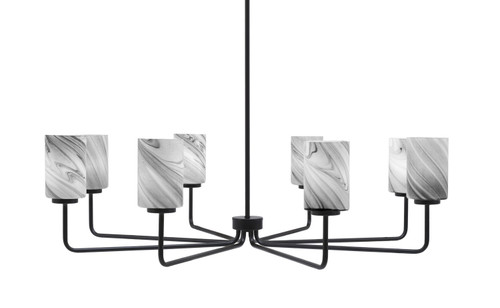 Toltec Lighting - 6208-MB-3009 - Eight Light Chandelier - Sandia - Matte Black