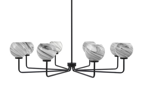Toltec Lighting - 6208-MB-4109 - Eight Light Chandelier - Sandia - Matte Black