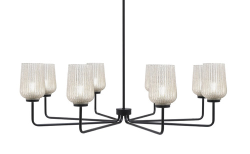 Toltec Lighting - 6208-MB-4253 - Eight Light Chandelier - Sandia - Matte Black