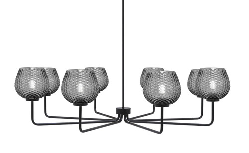 Toltec Lighting - 6208-MB-4602 - Eight Light Chandelier - Sandia - Matte Black