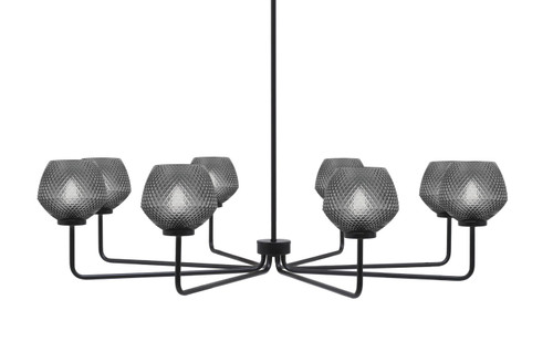 Toltec Lighting - 6208-MB-4622 - Eight Light Chandelier - Sandia - Matte Black