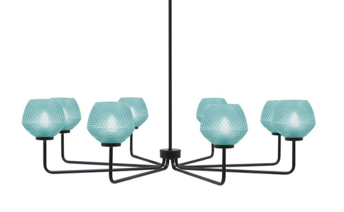 Toltec Lighting - 6208-MB-4625 - Eight Light Chandelier - Sandia - Matte Black