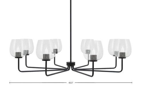 Toltec Lighting - 6208-MB-4810 - Eight Light Chandelier - Sandia - Matte Black