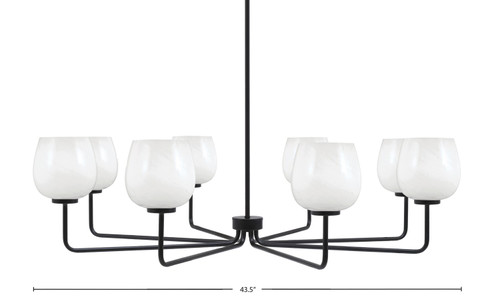 Toltec Lighting - 6208-MB-4811 - Eight Light Chandelier - Sandia - Matte Black