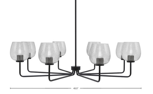 Toltec Lighting - 6208-MB-4812 - Eight Light Chandelier - Sandia - Matte Black