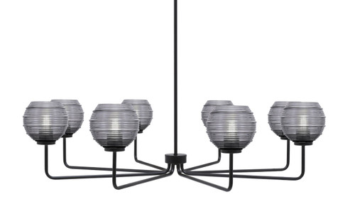 Toltec Lighting - 6208-MB-5112 - Eight Light Chandelier - Sandia - Matte Black
