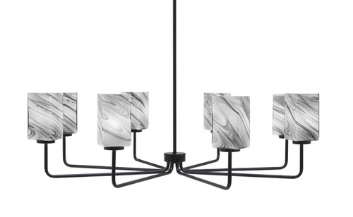 Toltec Lighting - 6208-MB-549 - Eight Light Chandelier - Sandia - Matte Black