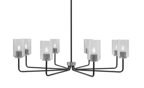 Toltec Lighting - 6208-MBGP-3002 - Eight Light Chandelier - Sandia - Matte Black & Graphite