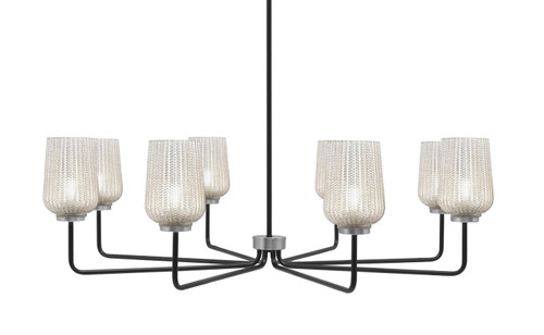 Toltec Lighting - 6208-MBGP-4253 - Eight Light Chandelier - Sandia - Matte Black & Graphite