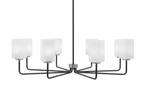 Toltec Lighting - 6208-MBGP-541 - Eight Light Chandelier - Sandia - Matte Black & Graphite