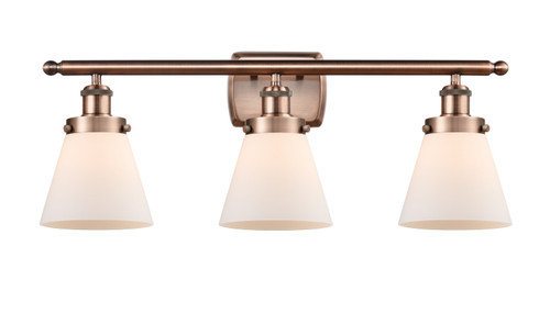 manufacturer_finish:Antique Copper|manufacturer_glass:Matte White Cased Small Cone|light_output:220.00lm|color_temperature:2200K|cri:99