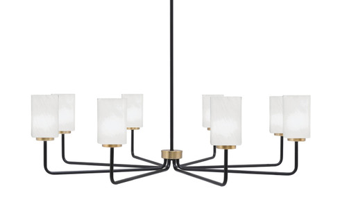 Toltec Lighting - 6208-MBNAB-3001 - Eight Light Chandelier - Sandia - Matte Black & New Age Brass