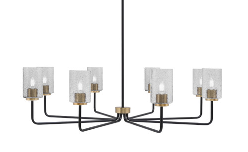 Toltec Lighting - 6208-MBNAB-3002 - Eight Light Chandelier - Sandia - Matte Black & New Age Brass