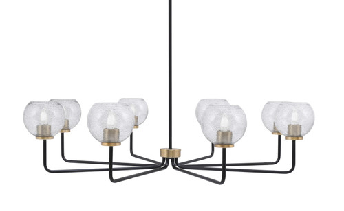 Toltec Lighting - 6208-MBNAB-4102 - Eight Light Chandelier - Sandia - Matte Black & New Age Brass