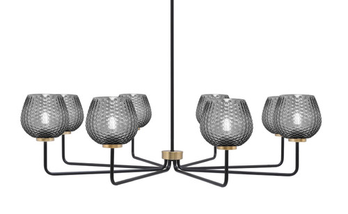 Toltec Lighting - 6208-MBNAB-4602 - Eight Light Chandelier - Sandia - Matte Black & New Age Brass
