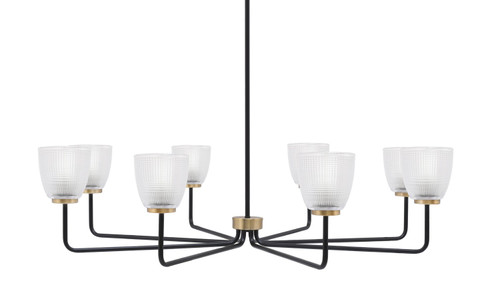 Toltec Lighting - 6208-MBNAB-500 - Eight Light Chandelier - Sandia - Matte Black & New Age Brass