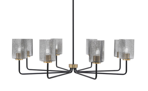 Toltec Lighting - 6208-MBNAB-542 - Eight Light Chandelier - Sandia - Matte Black & New Age Brass