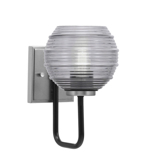 Toltec Lighting - 6221-MBGP-5112 - One Light Wall Sconce - Sandia - Matte Black & Graphite