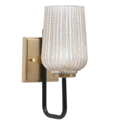 Toltec Lighting - 6221-MBNAB-4253 - One Light Wall Sconce - Sandia - Matte Black & New Age Brass