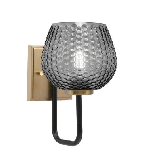 Toltec Lighting - 6221-MBNAB-4602 - One Light Wall Sconce - Sandia - Matte Black & New Age Brass