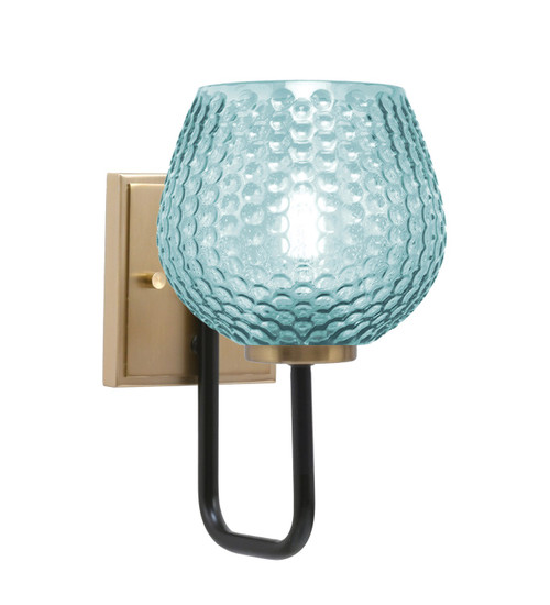 Toltec Lighting - 6221-MBNAB-4605 - One Light Wall Sconce - Sandia - Matte Black & New Age Brass