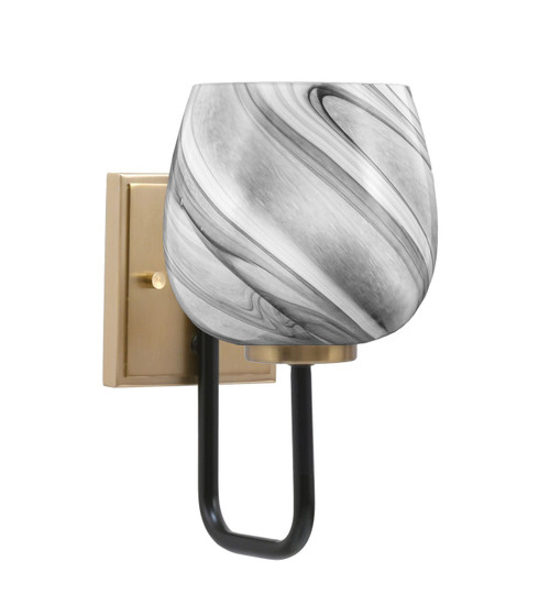 Toltec Lighting - 6221-MBNAB-4819 - One Light Wall Sconce - Sandia - Matte Black & New Age Brass