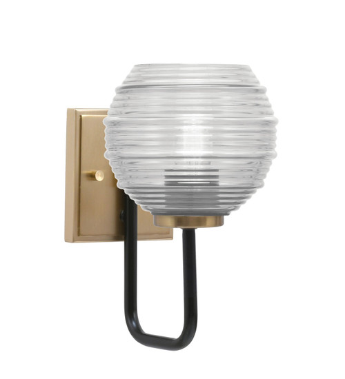 Toltec Lighting - 6221-MBNAB-5110 - One Light Wall Sconce - Sandia - Matte Black & New Age Brass