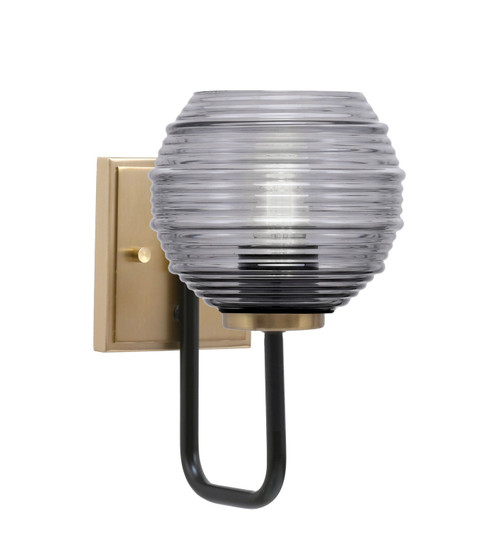 Toltec Lighting - 6221-MBNAB-5112 - One Light Wall Sconce - Sandia - Matte Black & New Age Brass