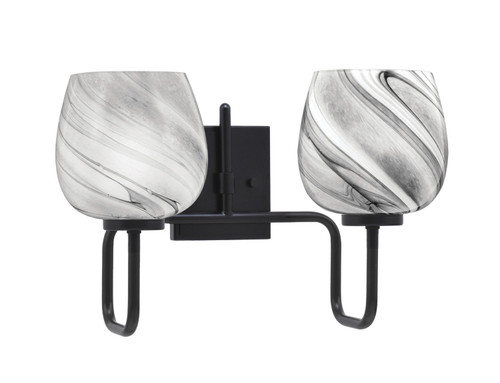 Toltec Lighting - 6222-MB-4819 - Two Light Bath Bar - Sandia - Matte Black