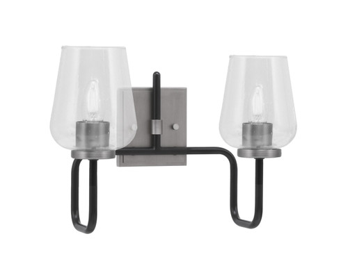 Toltec Lighting - 6222-MBGP-210 - Two Light Bath Bar - Sandia - Matte Black & Graphite