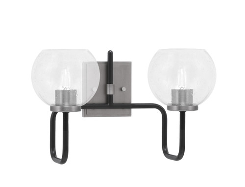 Toltec Lighting - 6222-MBGP-4100 - Two Light Bath Bar - Sandia - Matte Black & Graphite