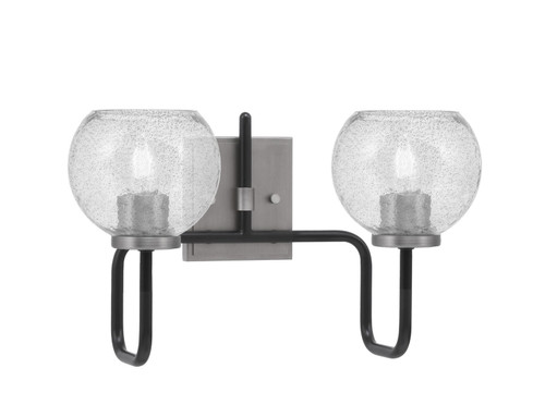 Toltec Lighting - 6222-MBGP-4102 - Two Light Bath Bar - Sandia - Matte Black & Graphite