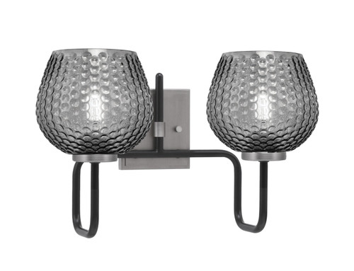 Toltec Lighting - 6222-MBGP-4602 - Two Light Bath Bar - Sandia - Matte Black & Graphite