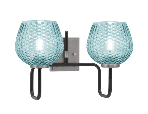 Toltec Lighting - 6222-MBGP-4605 - Two Light Bath Bar - Sandia - Matte Black & Graphite